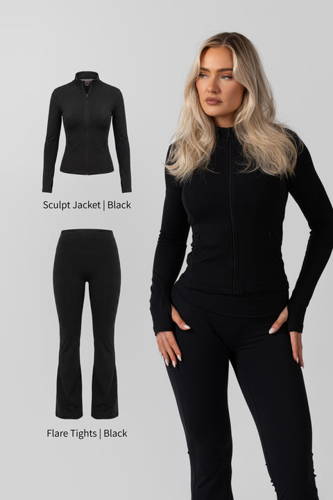 Black Snatched Set