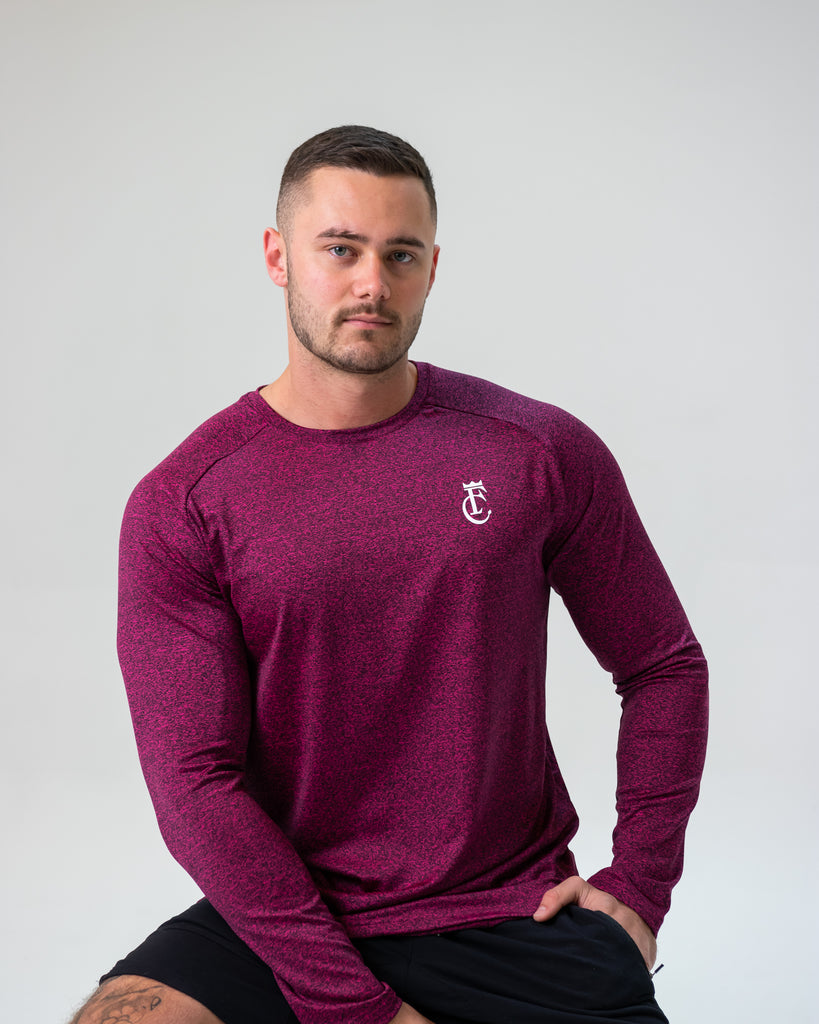 Mens Long Sleeve Burgundy