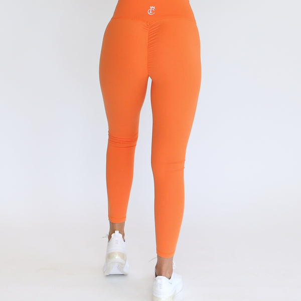 Full Length Scrunch Tights Orange