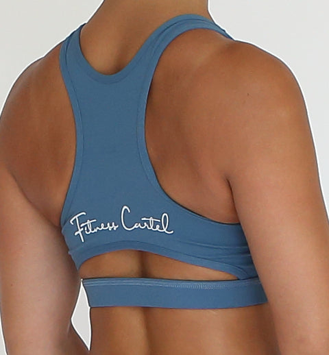 Cut Out Sports Bra Light Blue