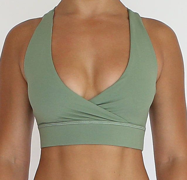 Crossover Sports Bra Olive