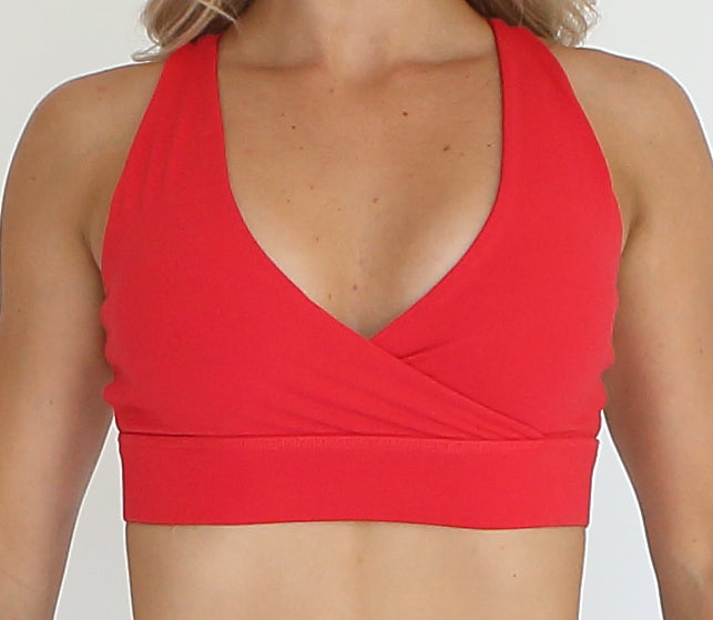 Crossover Sports Bra Red